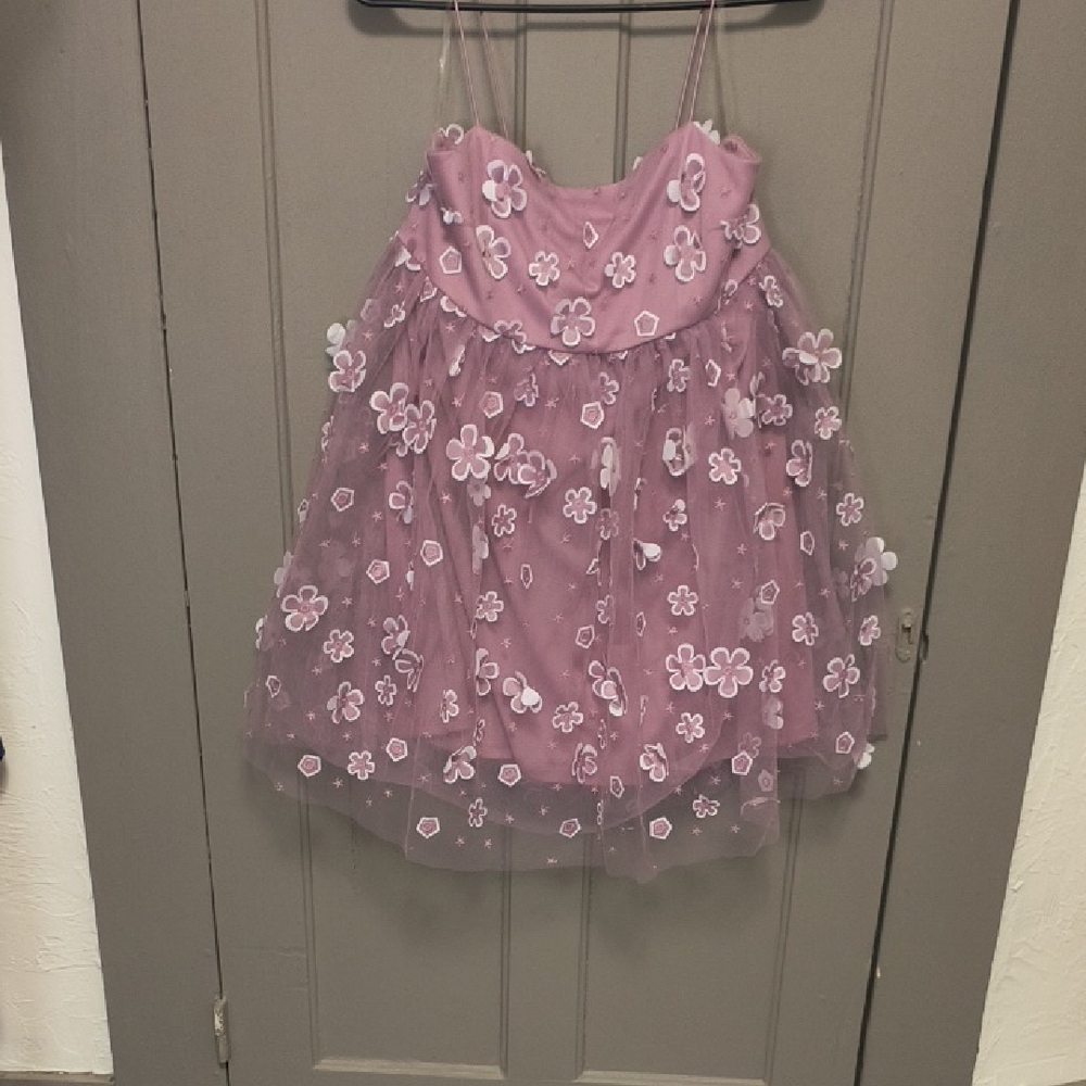 Trixxi Mauve Floral Dress